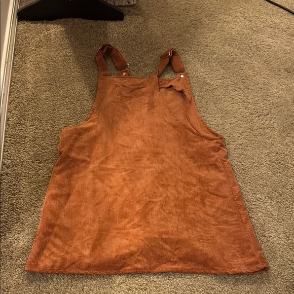 Rust Corduroy Button-Down Pinafore - Picture 4 of 4